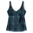 thumbnail image 4 of Swim 365 Women's Plus Size A-Line Flowy V-Neck Tankini Top With Built-In Bra, 4 of 6