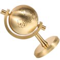 thumbnail image 4 of Shisuyan Household Globe Model Vintage Style Home Copper Decor Desktop Handle Globe Craft, 4 of 8
