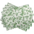 thumbnail image 2 of Shamrocks St. Patrick''s Day Placemats Set of 4 Watercolor Lucky Clovers St Patrick''s Day Table Mats Seasonal Spring Green Leaves Linen Place Mats for Party Kitchen Dining Outdoor Indoor Decor, 2 of 7
