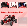thumbnail image 4 of 24V Ride on Toy Cars 2 Seater, Kids Ride on UTV Cars with Remote Control, Battery Powered Electric Car for Kids Boys Girls 3-8 w/Bluetooth and Lights, 4 Wheelers Drive, Red, 4 of 8