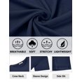 thumbnail image 3 of Camiseta COOFANDY Cuello Redondo para Hombre Azul Marino, 3 of 4