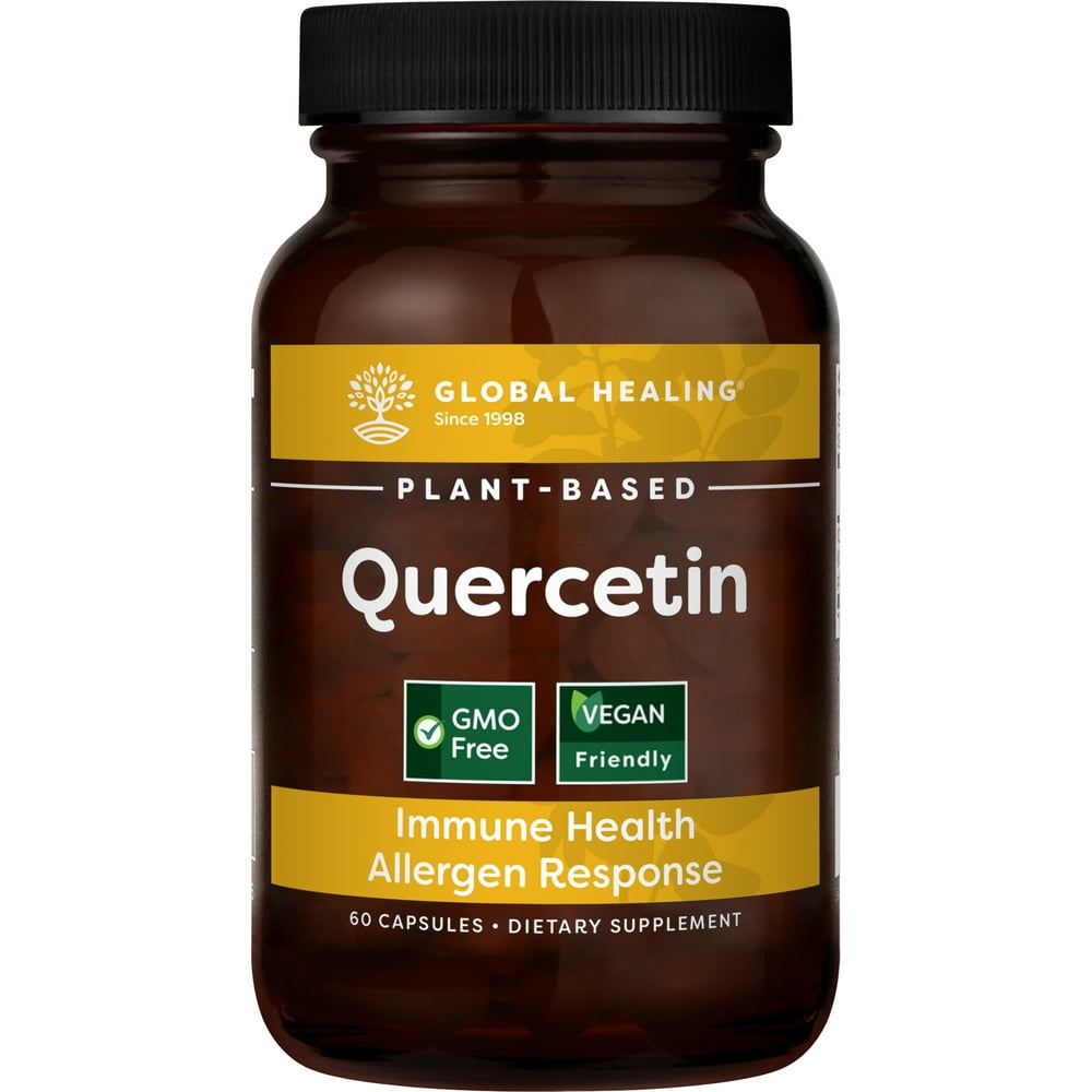 Quercetin PlantBased Supplement by Global Healing® Brand, 60 Capsules
