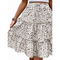thumbnail image 2 of Women'S Floral Print Ruffle Hem Elastic High Waist Tie Front Skirt, 2 of 5