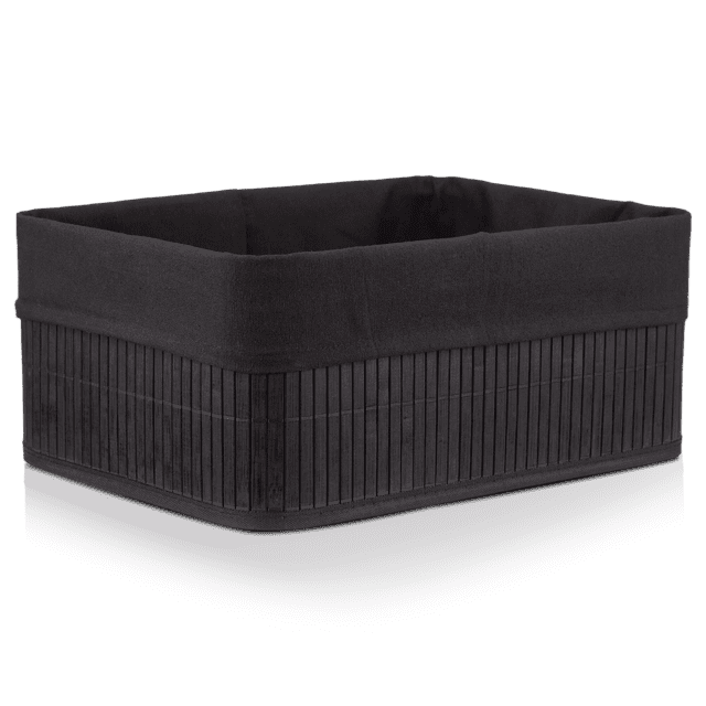 Bouclair Black Bamboo Basket Medium