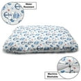 thumbnail image 3 of Marine Pet Bed, Sea Travel Elements Anchor Starfish Sailboat Seashell Nautical Marine Lifestyle, Chew Resistant Pad for Dogs and Cats Cushion with Removable Cover, 24" x 39", Sky Blue, by Ambesonne, 3 of 4