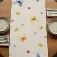 thumbnail image 5 of Table Runners 72 Inches Long Dress Scarves, Spring Dog Farmhouse Kitchen/Dining Table Runner, Coffee Tablerunners, Rustic Watercolor Botanical Floral Sunflower 14x72 Inch, 5 of 9
