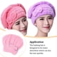 thumbnail image 5 of Advancent Gorro de ducha absorbente de agua, gorro de baño de microfibra grueso, decoración con lazo, envolturas suaves, accesorio de toalla para el Juegos de accesorios de baño Rosado Advancent HA067519-01, 5 of 6