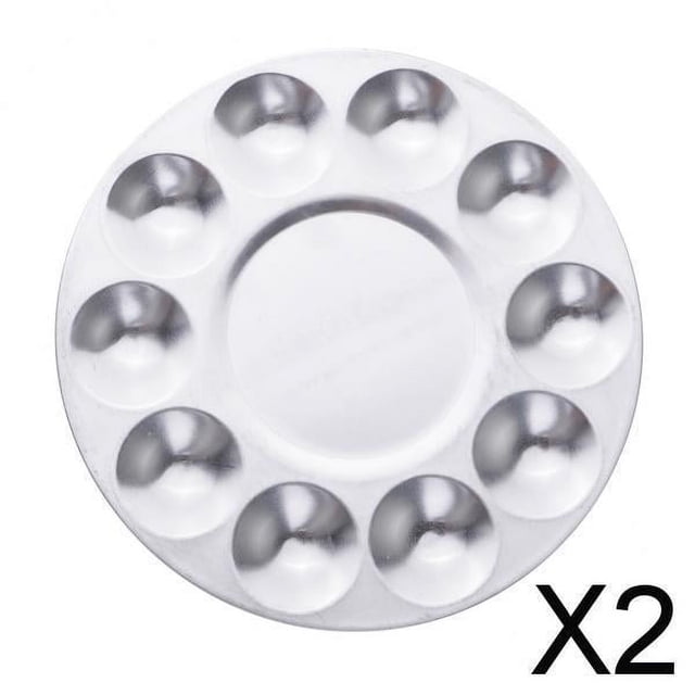 Paleta de pintura de aluminio perfecl 10 pozos paquete de 2 piezas