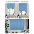 thumbnail image 4 of Blue Burlap Texture Tie Up Curtains for Windows 45 Inch Length Balloon Curtains Kitchen Adjustable Balloon Window Shade Farmhouse Vintage Blue Tie Up Valance Bathroom Curtain Window 42"x45", 4 of 6