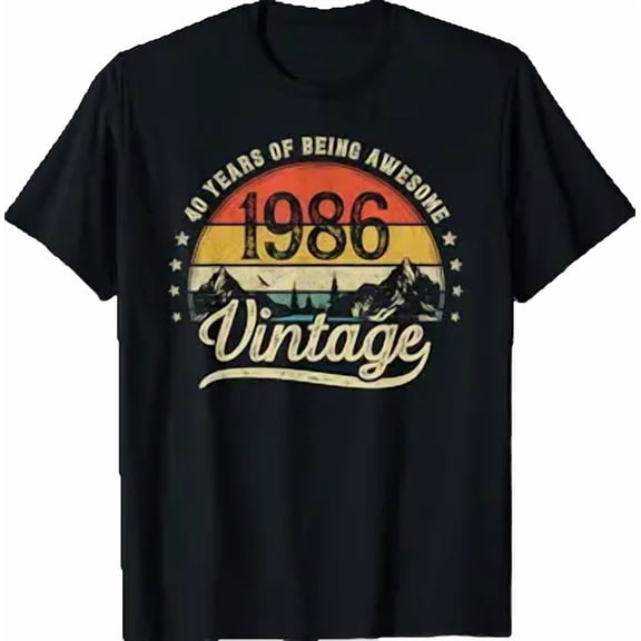 Vintage 1986 40 Years Old 40th Birthday T-Shirt