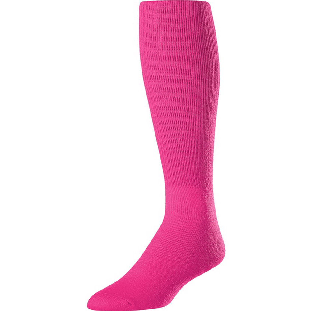 Twin City TCK Solid OS Series Acrylic Knee High Soccer Socks (L, Hot