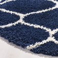 thumbnail image 4 of Safavieh Hudson Shag 7' Round Power Loomed Rug in Navy and Ivory, 4 of 5