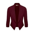 thumbnail image 2 of Hybrid & Company Womens Casual Work Office Open Front Blazer Jacket with Removable Shoulder Pads Made in USA, 2 of 3