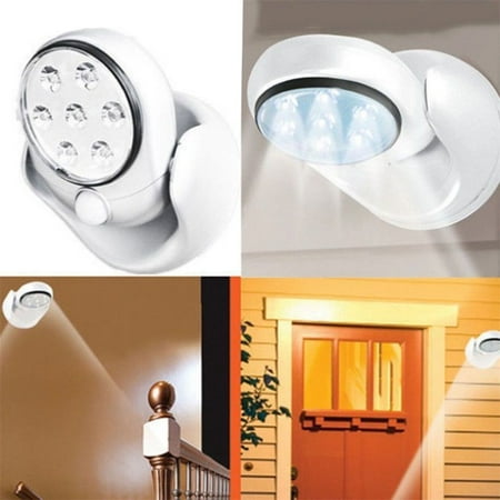 360 Dgree Adjustable LED Motion Light Activated Sensor Indoor Outdoor Cordless Patio