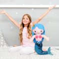 thumbnail image 3 of BRIGHTFUFU Juguete De Sirena De Peluche para Niñas Pequeñas Lindo Animal De Peluche Ideal para La Hora De La Siesta Dormir Viajar Hora De Jugar Regalo De Cumpleaños 30 Cm Azul, 3 of 7