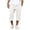 aa05_White, variant on Elvqul Capri Pants for Men Pockets Pants Drawstring Elastic Waist Holiday Straight Leg Relaxed Fit Mens Trousers Lightweight