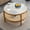 Natural Wood3, variant on Modern Simple Circular Double-Layer Solid Wood Tea Table - Rattan Woven Chinese Side Table For Small Living Room