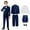 Blue, variant on Boys Suit Kids 5 Piece Tuxedo Suit Set for Teen Boys Formal Dresswear Jacket, Shirt,Vest, Pants and Tie Blue 11-12 Years