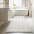 thumbnail image 2 of Softlife Bathroom Rug Soft Absorbent Microfiber Bathroom Rugs Washable Bath Mat,24"x70",Ivory White, 2 of 6
