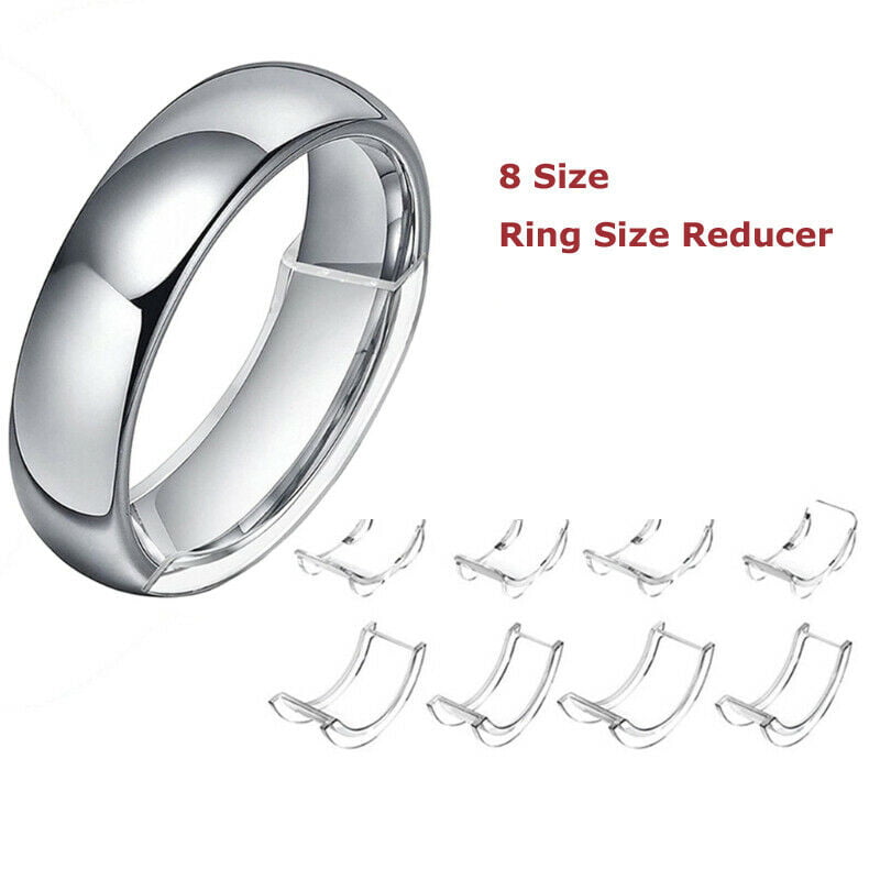 Invisible Clear Transparent Sizer Pads for Men Women Size Reducer Ring Guard Jewelry Tools 12Pcs Ring Size Adjuster for Loose Rings Tightener Resizer with Polishing Cloth 