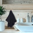 thumbnail image 4 of Luxury Hotel & Spa Quality, Quick Dry 100% Turkish Cotton 700 GSM, Eco Friendly Towel, for Bathroom, Gymand Kitchen Dobby Border Soft Hand Towel Set 16 X 30, Black, Hand Towels - Set of 6, 4 of 5