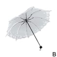 thumbnail image 1 of Black Folding Umbrella with 8 Ribs, Manual, Steel Frame, Plastic Canopy, 286.56.5CM, Blooming Flower Design, 1 of 8