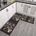 thumbnail image 4 of Charming 2-Piece Red Mushroom Kitchen Rugs & Mats - Non-Slip, Cushioned - Ideal Boho Addition for Kitchen, Sink, Laundry, Bathroom - Unique Home Decor, Sizes 17x30 & 17x47 inches, 4 of 7