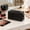 Black, variant on HOARBOEG Large Makeup Bag for Women Travel, Portable Leather Toiletry Organizer with Zipper, Cosmetic Pouch for Daily Use & Weekend Getaways, 7.87x4.72x4.72 in