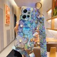 thumbnail image 1 of Carcasa De Teléfono Inteligente Para Xiaomi Redmi Note 12S 12 11 11S Pro + Plus 12C 5G 4G Funda Con Pulsera + Correa Cuerda Bling Flor Softcase Púrpura Cubierta Trasera Note12 12Pro + Note12Pro, 1 of 3