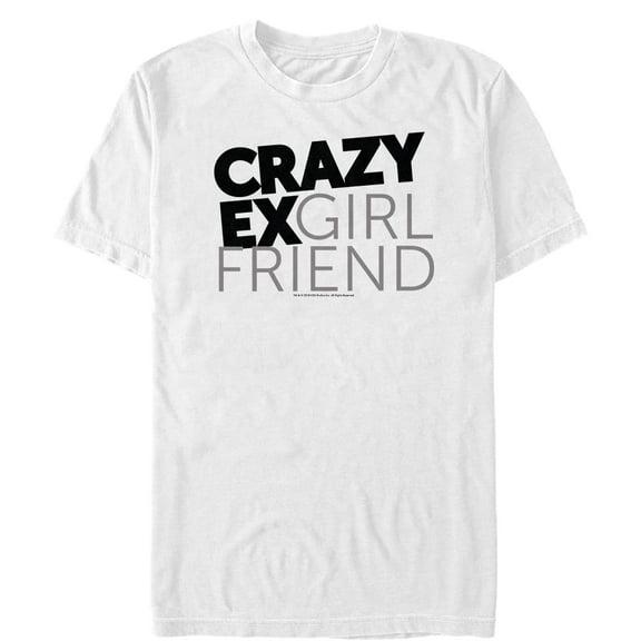Men's Crazy Ex-Girlfriend Text Logo  Graphic Tee White Large