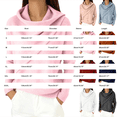 thumbnail image 3 of Fall Teacher Cowl Neck Long Sleeve Knit Sweater for Woman Fashion Clothing Vintage Sweater Cozy Sweaters Cute Sweaters Modest Tops Business Casual Tops Trendy Plain,Wine,S, 3 of 4