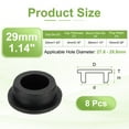 thumbnail image 2 of Uxcell Silicone Hole Plug, High Temp T Type Rubber Stopper Black 29mm 8 Count, 2 of 7