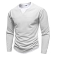 thumbnail image 5 of Taylonsss Mens Summer Sport Top False Two Layer Collar Long Sleeve Pullover Shirt Casual Athletic Style Comfortable Breathable Outdoor Activewear, 5 of 6