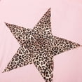 thumbnail image 4 of Women's Casual Short Sleeve Round Neck T-Shirts with Star Leopard Print Design for Spring and Summer Wear, 4 of 7