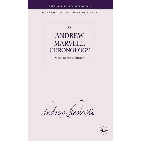 Author Chronologies Andrew Marvell Chronology, (Hardcover)