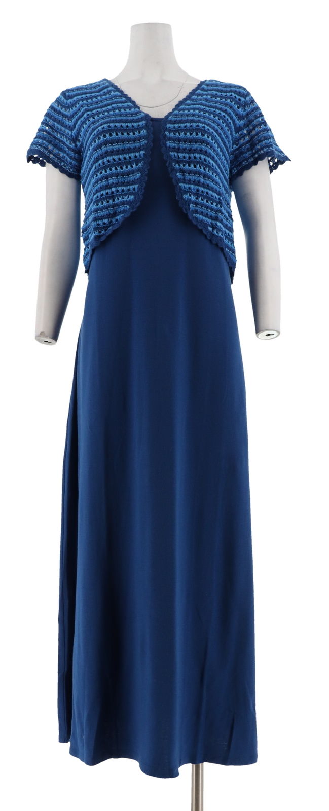 a line dress with shrug