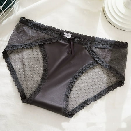 HaoXianJian Sheer Mesh Underwear for Women Cute Low Waist Lace Panties Breathable Brief Breathable Stretch Underpants