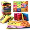 thumbnail image 4 of 6 libros de baño para bebés, lavables, de tela resistente al color, seguros, con sonido de crujido, libros para bebés a prueba de agua para juegos de educación temprana, 4 of 15