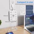 thumbnail image 5 of Best Buy UL Certified Surge Protector Power Strip - 8 AC Outlets + 6 USB Ports (2 USB-C) for Home Office, Dorm, Travel | 1875W 15A Flat Plug Wall Adapter with Overload Protection & Smart USB Charging, 5 of 6