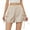 Light Khaki, variant on Musuos Women Summer Casual Plaid Shorts Bows Cutouts Elastic Short Pants for Daily Basic Loose Bottoms