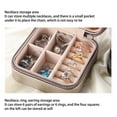 thumbnail image 2 of Jewelry Storage Box Zipper Large Capacity PU Capacity Display Leather Display Case Wedding Party Organizer Ring Earring Bracelets Accessories Black, 2 of 9