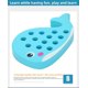 thumbnail image 4 of Juego de cordones, juguete educativo con forma de ballena de madera para niños, 4 of 5