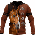 thumbnail image 1 of Sudadera con capucha de moda para hombre con estampado de caballo animal, sudadera con capucha de montar a caballo con estampado 3D, sudadera deportiva retro de manga larga para otoño y exterior, 1 of 5