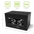 thumbnail image 3 of HANNLOMAX HX-111CR Radio despertador, radio PLL AM/FM, alarma dual, pantalla LED blanca, horario de verano automático, conector auxiliar. (Negro), 3 of 4