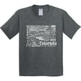thumbnail image 3 of Inktastic Colorado Word Salad State Outline Youth T-Shirt, 3 of 5