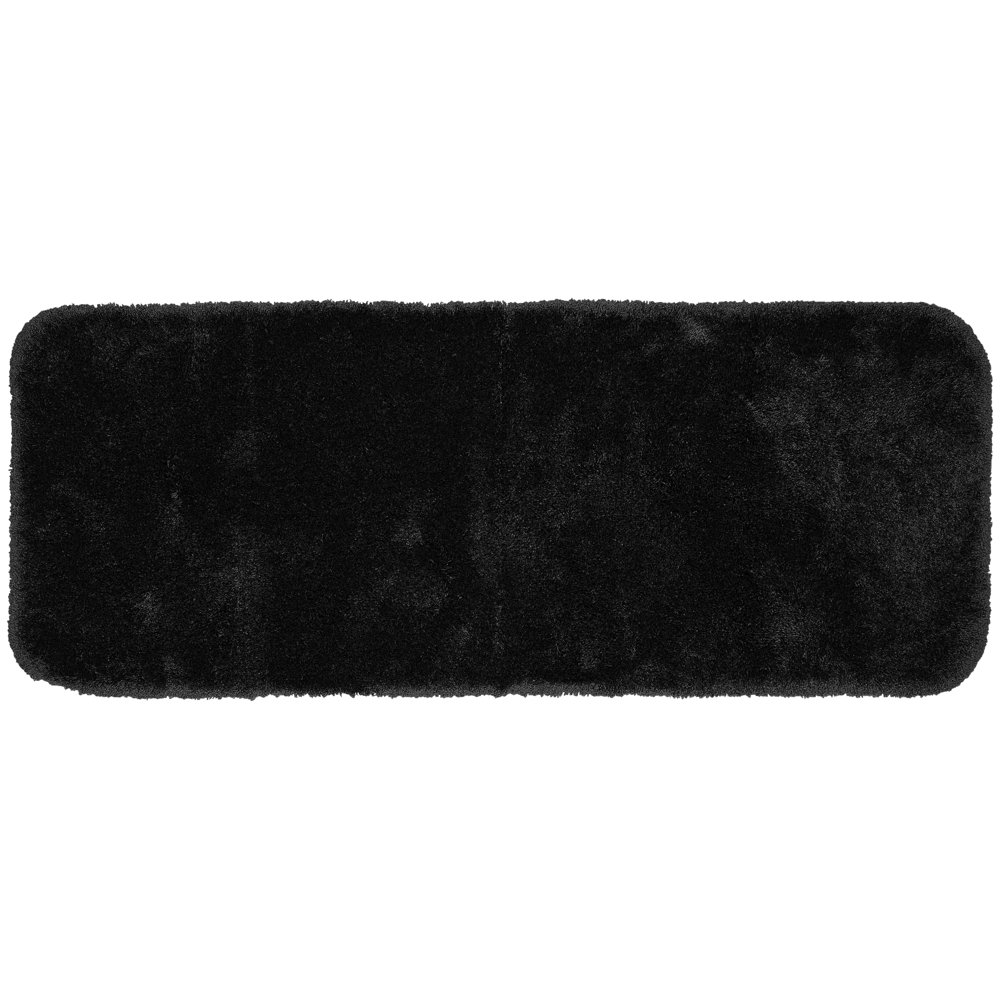 Garland Rug Finest Luxury Ultra Plush Washable Bath Rug Runner Black