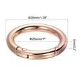 thumbnail image 2 of 35x25x5mm Round Zinc Alloy Spring Gate O Ring Snap Clip Buckle, Rose Gold 5 Pack, 2 of 5