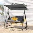 thumbnail image 3 of Outsunny 2-Person Outdoor Patio Porch Swing with Adjustable Canopy, 3 of 10