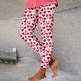 thumbnail image 2 of Feancey 90 Off Clearance Sale Valentines Day Women's Leggings Workout High Waisted Yoga Tights Novelty Heart Print Stretchy Tummy Control Running Pants Spring Trendy Clothes Multicolor M, 2 of 5