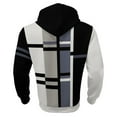 thumbnail image 3 of Makaor Hoodies for Men Pullover Big and Tall Tops Striped Long Sleeve Sweatshirt Drawstring Casual Fall Winter Clothes, 3 of 6